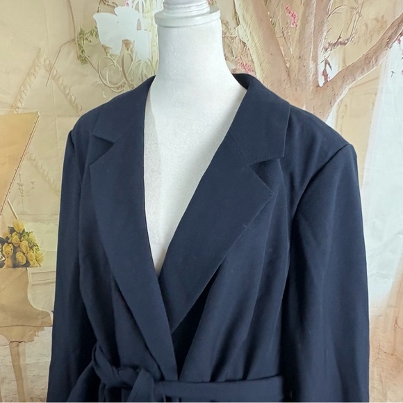 NEW Lane Bryant Dark Blue Perfect Drape Belted Blazer - Picture 6 of 10